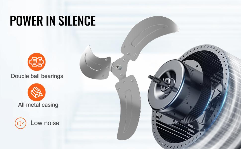 VEVOR Oscillating Wall Mount Fan,  20 Inch, 3-speed High Velocity Max. 4650 CFM Industrial Wall Fan, Commercial or Residential for Warehouse, Greenhouse, Workshop, Patio, Basement, Black