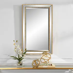 212 Main 24 x 40 x 1 in. Mirror, Gold
