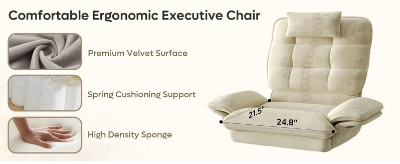 Bestier Big and Tall Executive Office Chair with Flip-Up Arms for Adults Adjustable Height Reclining with Headrest & Side Pockets 360° Swivel Ergonomic Comfortable Durable Design