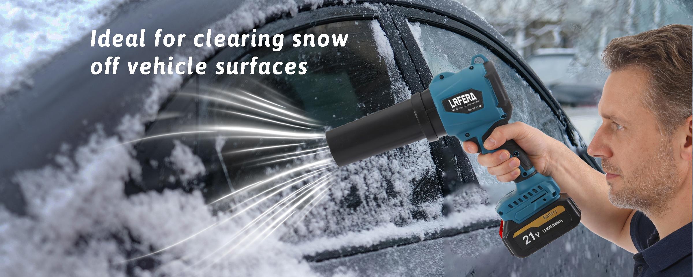 LRFERA 21V Powerful Leaf Blower Cordless with Vacuum Function, 2x 4.0Ah Large Capacity Batteries & Charger, 1200G High Pressure 3-Speed Handheld Blower for Yard Work, Patio Debris & Car Detailing