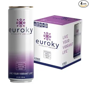 Euroky™ Vitality Drink – 12 fl oz with Green Tea Caffeine & Vitamins