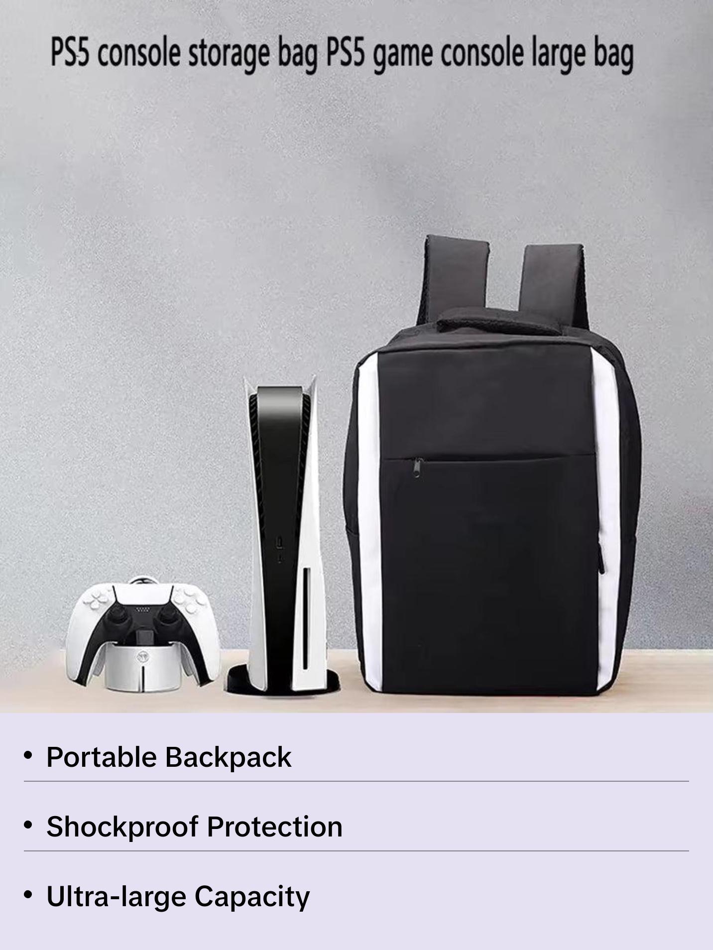 Suitable for PS5 Console Storage Bag, PS5 Game Accessories Storage Bag, PS5 Console Backpack, Portable Backpack for Going Out