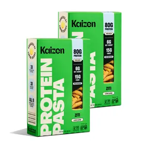 Kaizen Low Carb Ziti Protein Fiber 20g Protein 6g Net Carbs Gluten Free Keto Friendly Plant-Based Pasta