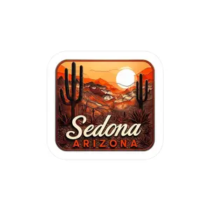 Sedona Arizona Kiss-Cut Vinyl Decals - Desert Landscape Stickers for Home Decor