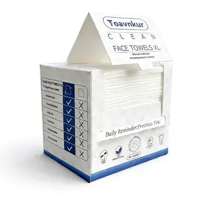 Toavnkur Disposable Face Towelette - XL Thicker Textured Dry Wipes, Ultra Absorbent & Soft, 1 Pack, 50 Ct, Microfiber Cleaning Cloth, Pearl Texture, Gentle Cleansing,household essentials
