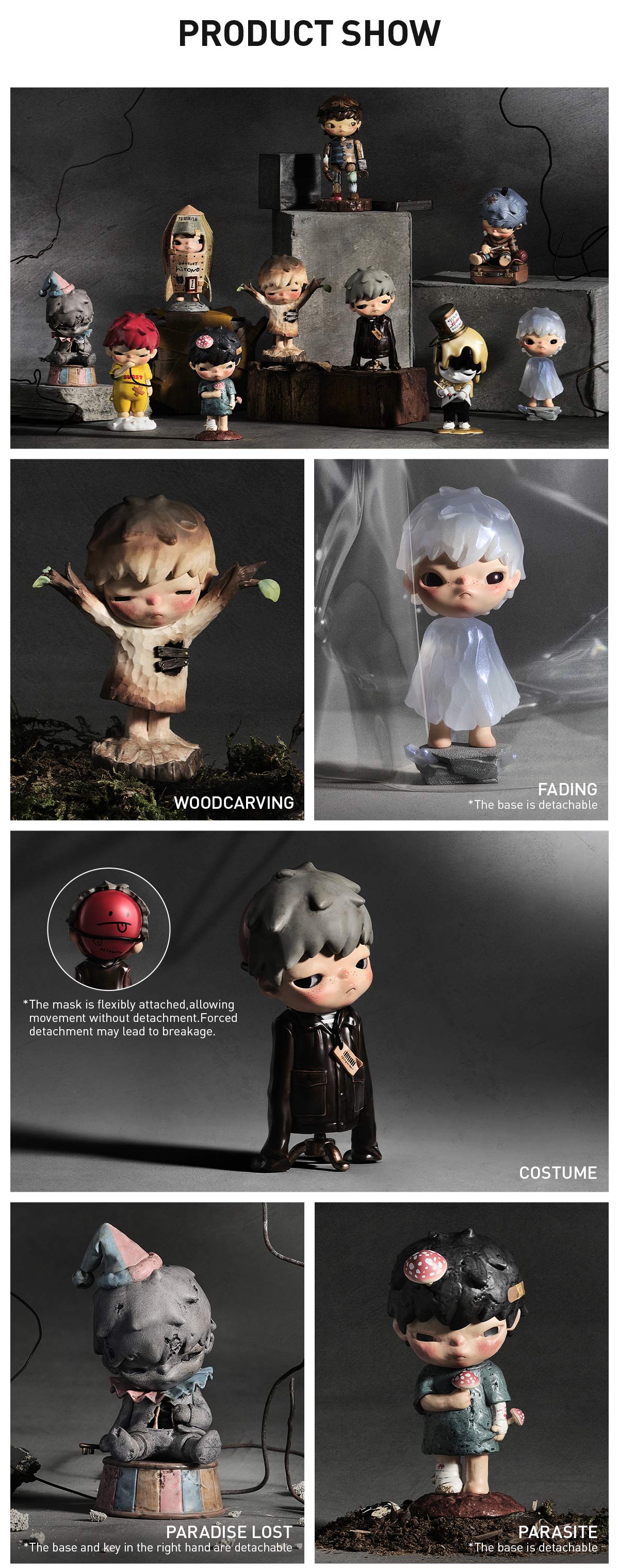 POP MART HIRONO Reshape Series Figures, Blind Box POP MART HIRONO Reshape Series Figures, Blind Box