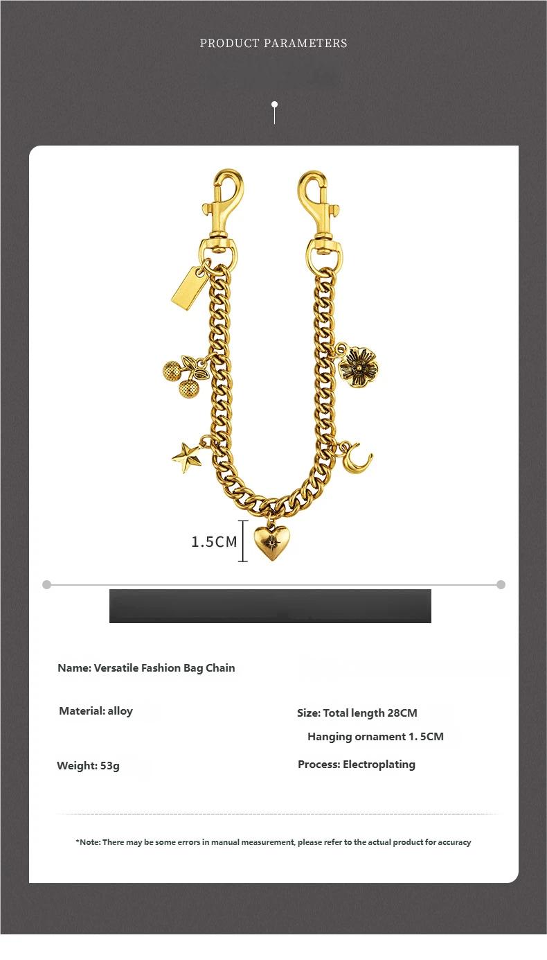 Bag Charm Keychain-purse charms for handbags Bag Extender & Jeans Chain, bag charms for handbags, Purse Accessories For Women(28cm) replacement extension  Purse Accessorie  Crossbody bag, extension chain, tote bag, handbag, bag chain