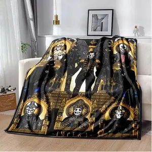 Aura Blankets Ghost Band Blanket for Sofa Bed Bedroom Living Room,swedish Rock Band,Decke,couverture,одеяло,frazada,filt,halloween Gift Superb Christmas blanket gift