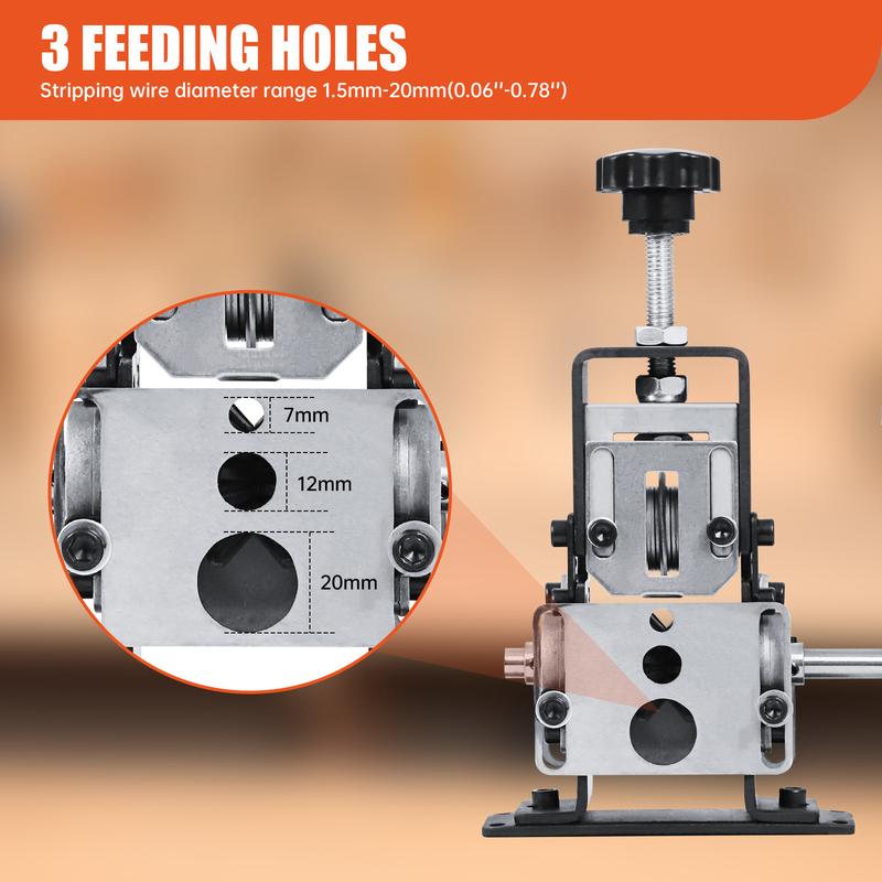 Smart Manual Wire Stripper Machine with Hand Crank and Drill Power Options for 1-25mm Cables Effortless Wire Stripping Tool for Professionals