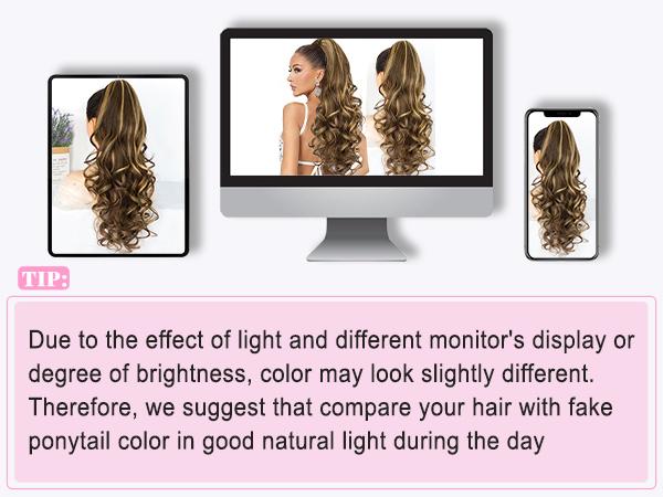 ALXNAN 24'' Long Wavy Claw Ponytail Extension Curly Wavy Pony Tail Clip in Claw Hair Extension Synthetic Hairpiece for Women Ideal for Any Occasion ALXNAN 24'' Long Wavy Claw Ponytail Extension Curly Wavy Pony Tail Clip in Claw Hair Extension Synthetic Hairpiece for Women Ideal for Any Occasion