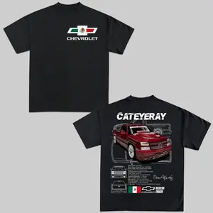 CateyeRay Chevy T-Shirt, Custom Red Silverado Cateye Truck Specs Graphic, Mexican Flag Chevrolet Shirt for Cateye Enthusiasts & Lowrider Fans, Gift for Silverado Lovers or Custom Truck Scene Supporters