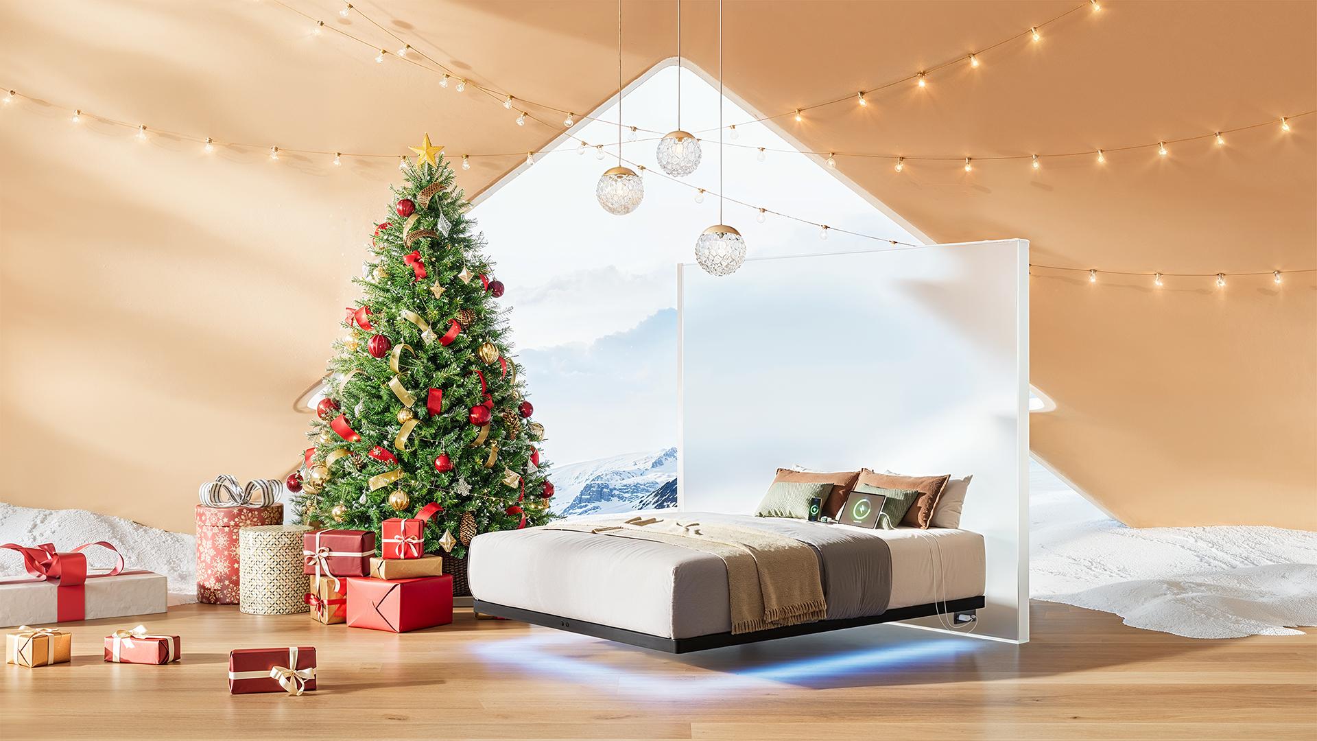 【SPOTLIGHT DAY】ONBRILL LED Floating Bed Frame, Full/Twin/Queen/King Bed Frame with Smart LED Lights & Power Outlet, Heavy Duty Metal Platform Bed Frame, Camas Queen, Easy Assembly, Bedroom Furniture, Black