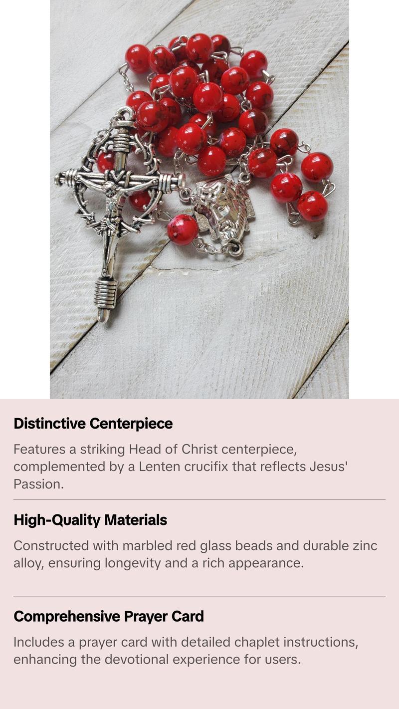 Precious Blood Chaplet with Prayer Card