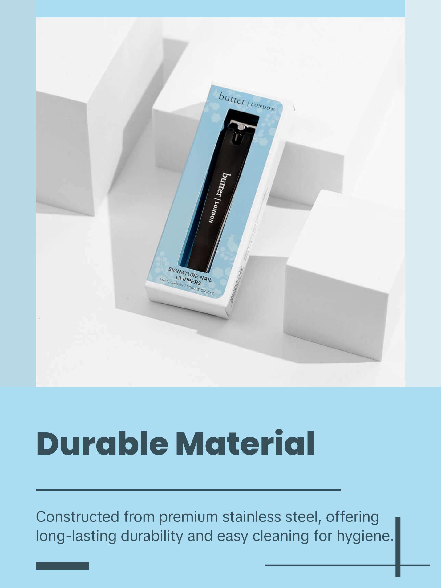 butter LONDON Signature Nail Clippers - Stainless Steel for Manicure and Pedicure butter LONDON Signature Nail Clippers - Stainless Steel for Manicure and Pedicure