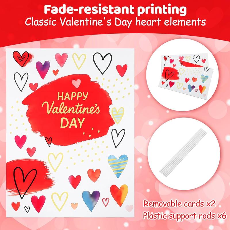 Jumbo Valentine's Day Card 16.5 x 22 Inches Big Shaped Greeting Card Giant Heart Love Happy Valentine Day Cards for Wife Girlfriend Husband Boyfriend Anniversaries