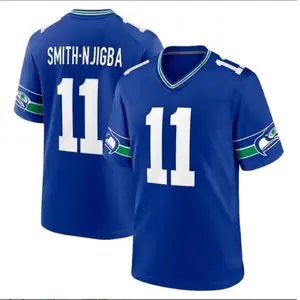 Men’s #11 Smith-Njigba Inspired Football Jersey – Royal 2025 Game-Day Edition Shirt Gift for fan