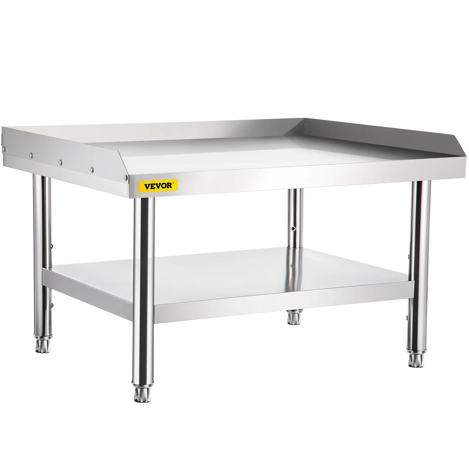 【Summerfinds】VEVOR Stainless Steel Equipment Grill Stand 60 x 30 x 24 Inches Stainless TableGrill Stand Table with Adjustable Storage UndershelfEquipment Stand Grill Table for HotelHomeRestaurant Kitchen