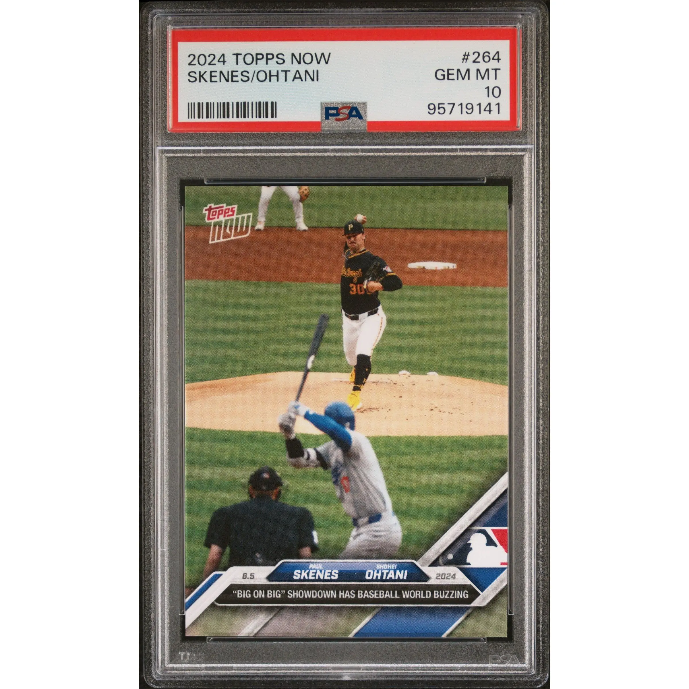 Paul Skenes Shohei Ohtani 2024 Topps Now Baseball Rookie Card #264 PSA 10