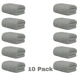 10-Pack Large Microfiber Hair Towel Wraps for Women – Soft & Fast-Drying Turbans for Thick, Curly Hair (40x20 inches)