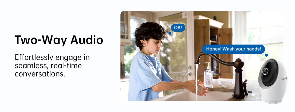 TP-Link & Tapo C260 RoomCam 360° 4K Ultra HD Pan Tilt Dual Band WiFi Indoor Security Camera with AI Face Recognition Two Way Audio and Enhanced Privacy Mode