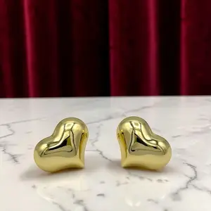 Heart Earrings - Gold Plated 14k