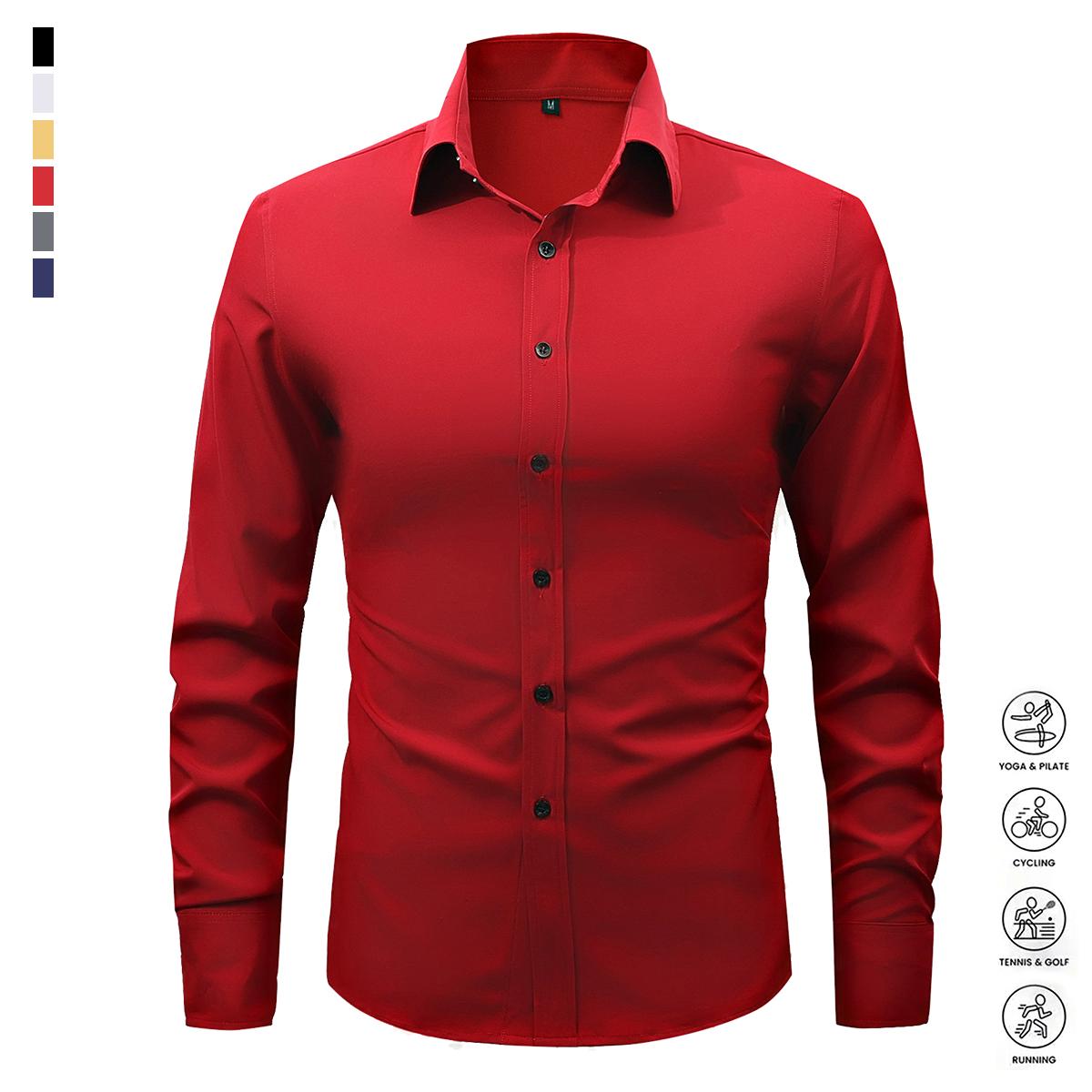 6-Pack Spring and Autumn New Professional Long Sleeve Shirts Men's High-end Dress Business Casual Suit Shirts Menswear Top