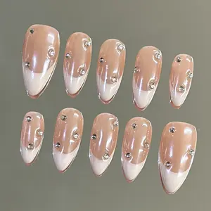 NailVesta SILKY PEARL – 100% Handcrafted 3D Press-On Nails | Reusable, Long-Lasting, Salon-Quality