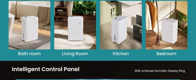 Intelligent Dehumidifier With Pump,Energy Star Dehumidifier for Home and Basements,Removes 34 Pints ​​Per Day & Auto Humidity Control – Quiet Basement And Home Moisture Absorber With Drain Hose