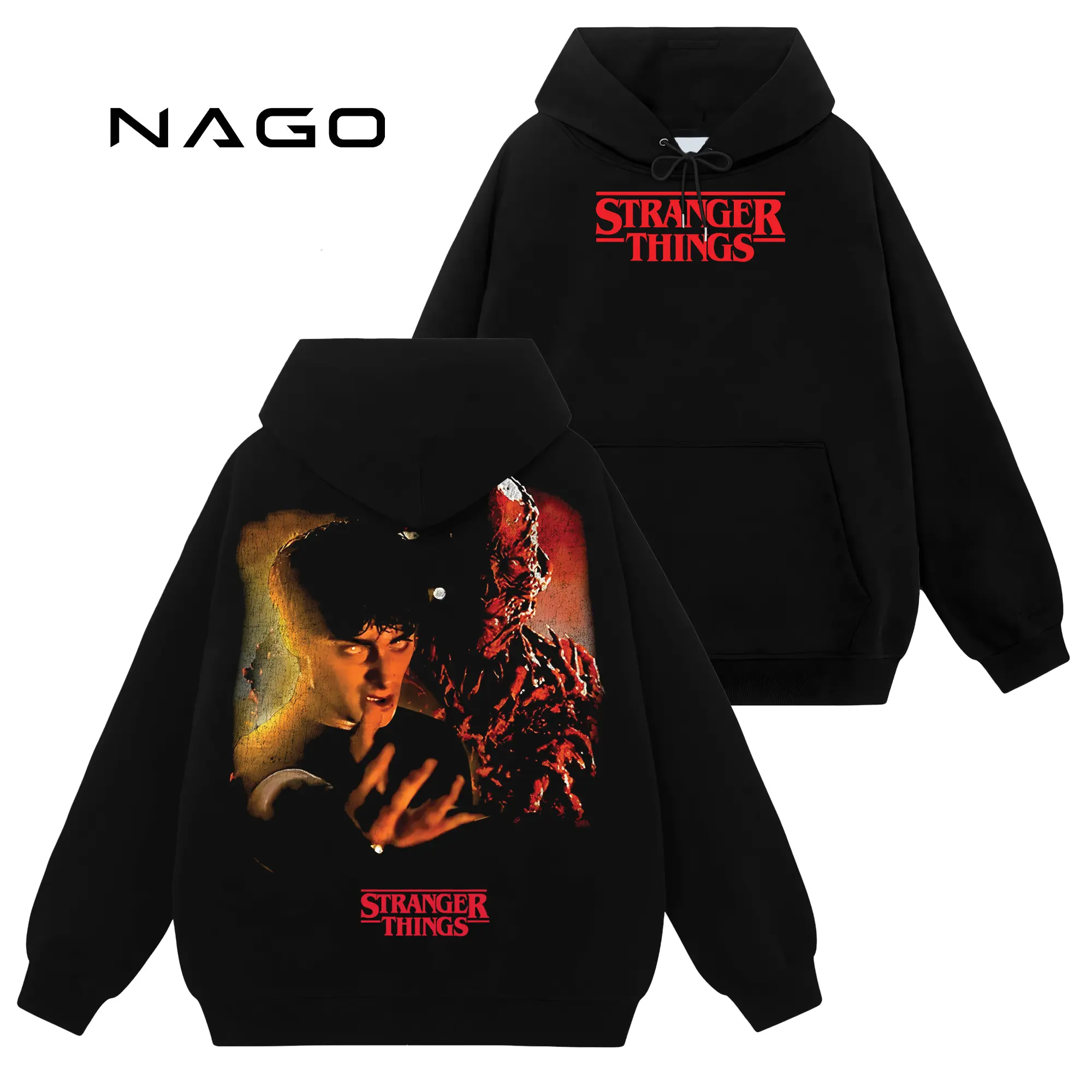 [Nago Shop] Limited Will Byers and Vecna Stranger Things 5 #556 Unisex Cotton TShirt Sweatshirt Hoodie Top, Retro 90s Y2K Graphic Seamless Basic Casual Everyday Streetwear Tops, Gift For You
