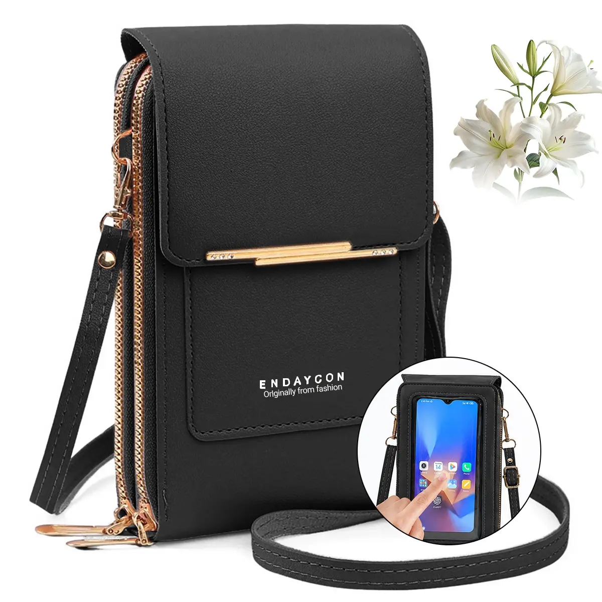 Women's Touch Screen Mobile Phone  Bag 2026 New Fashion Key Change Bag,You can reply to the message without taking out your phone.Sensitive touchscreen, waterproof PU leather, durable, suitable for various occasions.