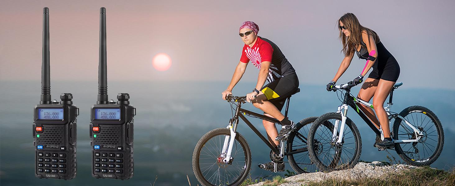 Baofeng Radio UV-5R Dual Band Portable Walkie Talkie, Rechargeable Long Range Ham Radio Handheld Two Way Radio with 6xAA Battery Case, Survival Gear for Outdoor, Hiking, Emergency Audio