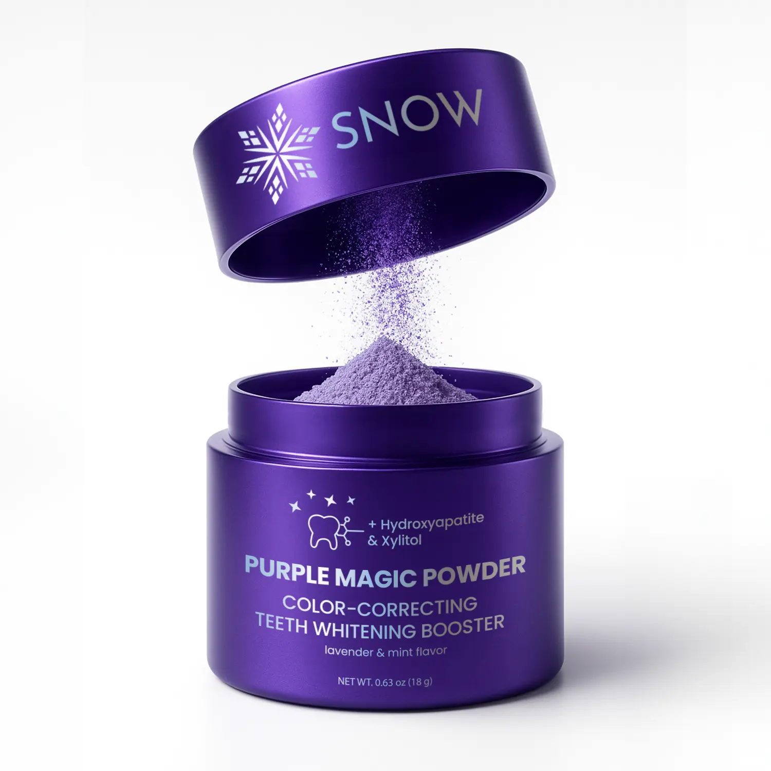 SNOW Purple Magic Powder Teeth Whitening Booster with Hydroxyapatite & Xylitol for Instant Radiant Smile Daily Oral Care Whitening Gift SNOW Purple Magic Powder Teeth Whitening Booster with Hydroxyapatite & Xylitol for Instant Radiant Smile Daily Oral Care Whitening Gift