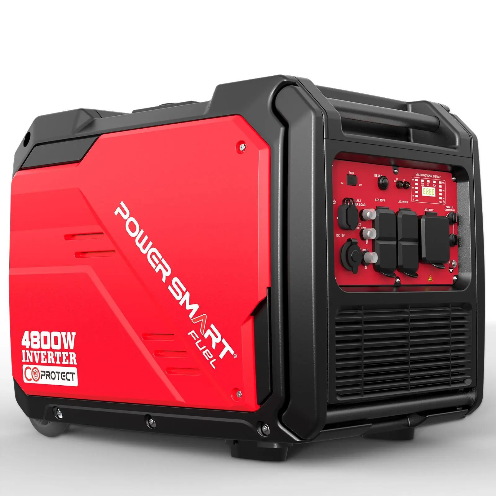(Thunderstorms Ready) PowerSmart Electric Start 4800-5000 Watt Portable Inverter Generator with Wheels Handle Kit,Hurricane season,Heavy Duty Motor,CO Protect,Quiet,30 Amp for RV-Ready,Summervibes (PS5046CE HB5046C)