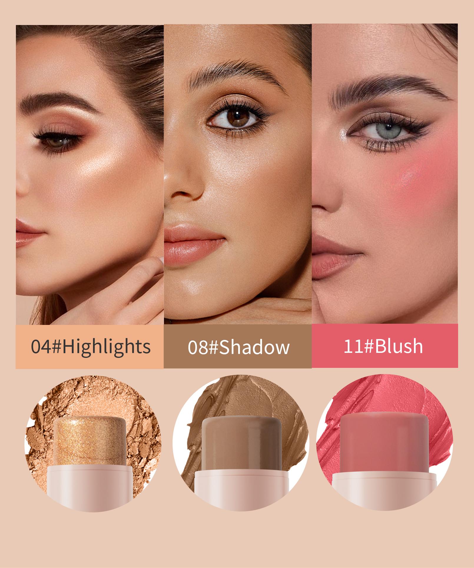 Makeup Face Brown Bronzer Contour Stick Contouring Bronzer Stick Highlighter Brightening Blusher Stick Rouge Cream Concealer Pen Makeup Face Brown Bronzer Contour Stick Contouring Bronzer Stick Highlighter Brightening Blusher Stick Rouge Cream Concealer Pen