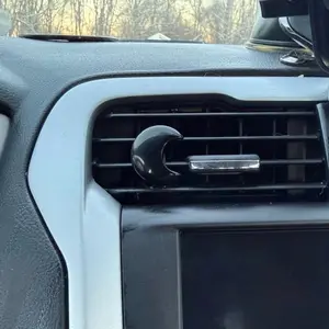 Black onyx crystal car vent clip