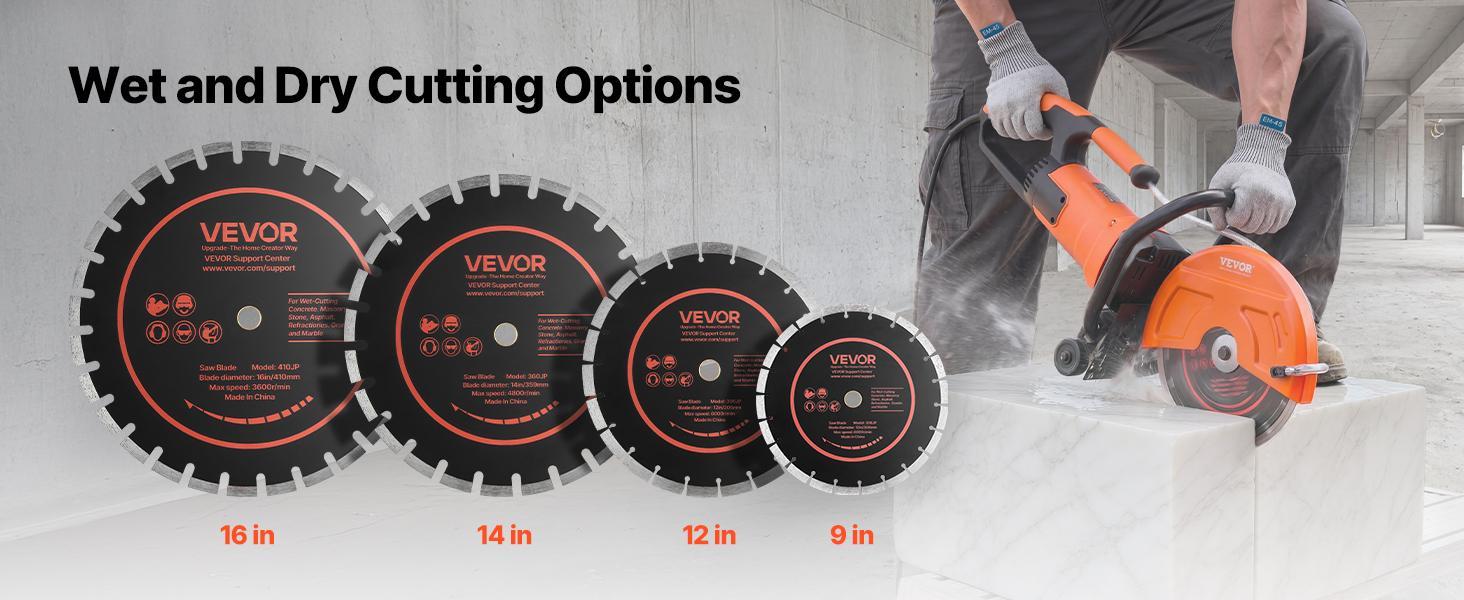 【BackToSchool】VEVOR 12 in Diamond Blades 3-Pack Concrete Saw Blade Set, 1 in Arbor Mount, 65Mn Steel Core, High-Hardness Diamond Segments, 0.12 In / 3 Mm Copper Bushing, 6000 rpm, Dry-Wet Cutting, Clean Edges for Concrete, Masonry, Brick 【BackToSchool】VEVOR 12 in Diamond Blades 3-Pack Concrete Saw Blade Set, 1 in Arbor Mount, 65Mn Steel Core, High-Hardness Diamond Segments, 0.12 In / 3 Mm Copper Bushing, 6000 rpm, Dry-Wet Cutting, Clean Edges for Concrete, Masonry, Brick