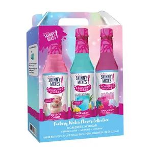Jordan's Skinny Mixes Sugar Free Syrup Trio Sampler Pack – Mermaid, Unicorn & Cotton Candy, As Seen on Watertok, Drink Mix for Iced Tea, Lemonade...