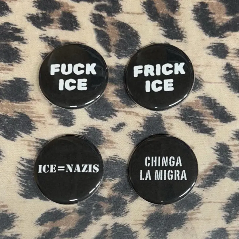 Fuck ICE Pins - Anti- ICE Button Pin - Political Punk Accessory Leftist Pins