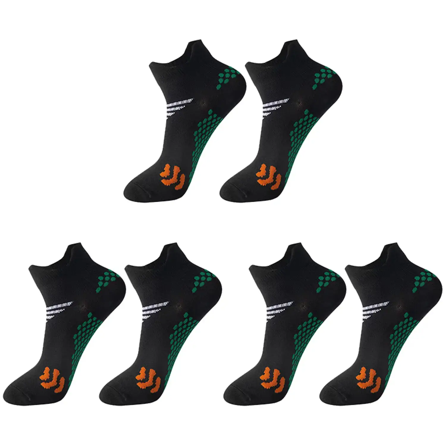 3/6 Pairs Unisex Ankle Compression Socks, Low Cut Cushioned Athletic Running Socks with 8-15 mmHg Arch Support for Men & Women
