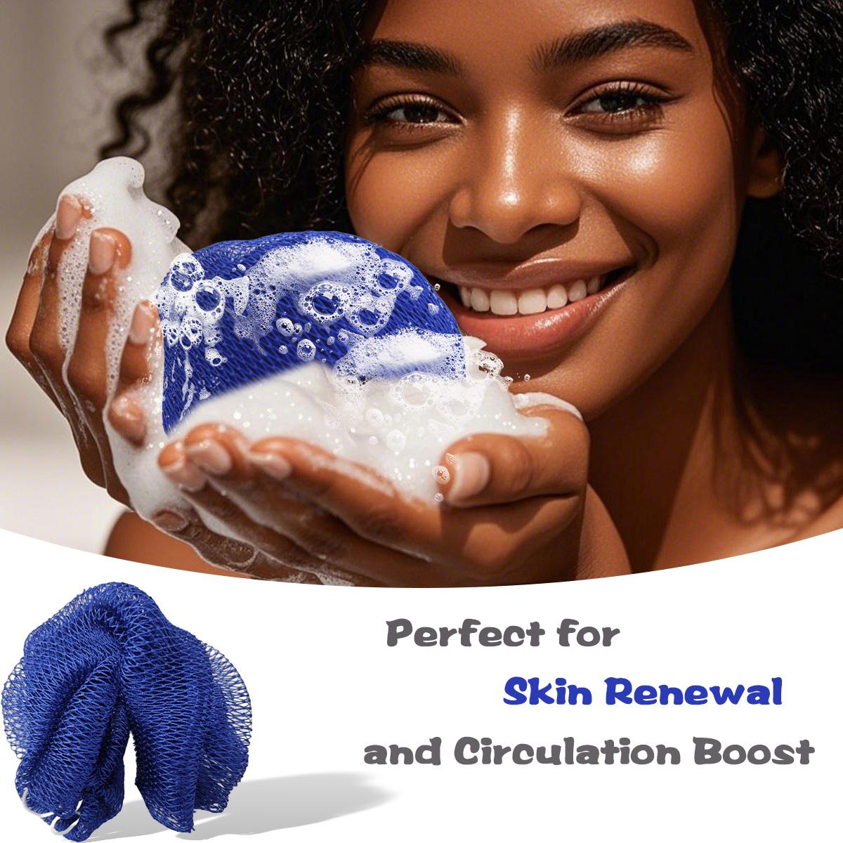 4 Piece African Exfoliating Net Sponge Bundle, Ethically Sourced from Nigeria Bath Sponge Bath Sponge Shower