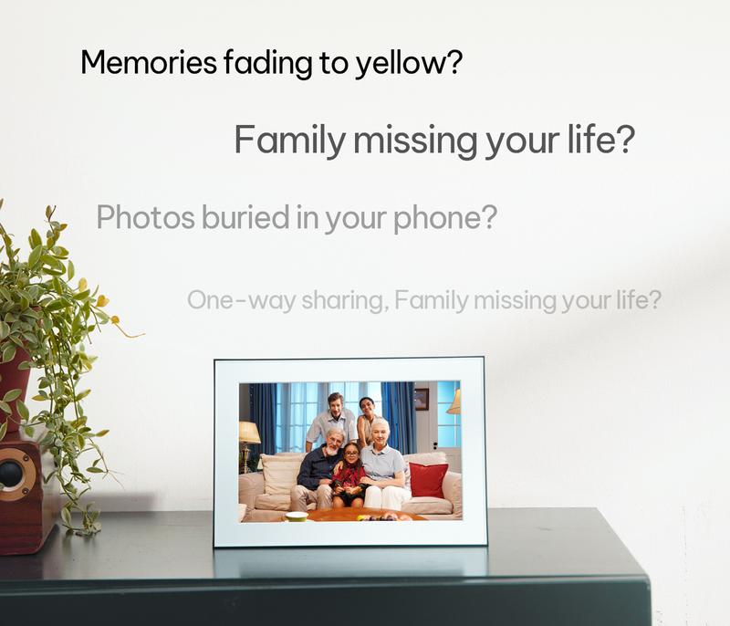 Homture Magic Frame, AI Photo Frame, Christmas Perfect Gift, World’s First Smart Photo Frame, AI Magic Frame for Old Photo Restoration, Cloud Storage & Instant Family Sharing