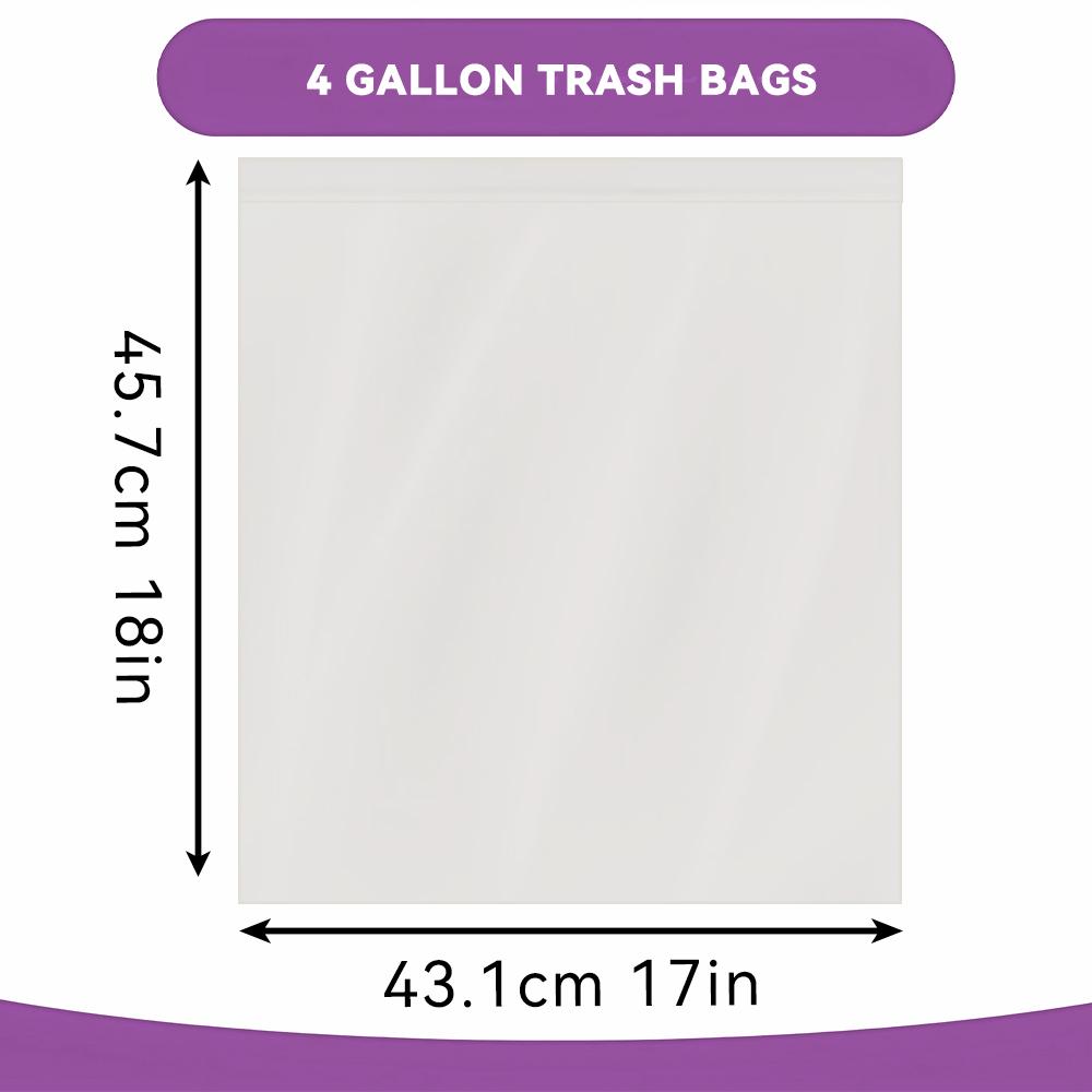 Box Of 530 Bags 4 Gallon Lavender Aroma Expandable Plastic Disposable Garbage Bags-Super Strong, Leak-Resistant Trash bag, Odor-Proof For Bedroom, Kitchen, Living Room, Outdoor, And Toilet Use - Convenient And Sanitary Waste Solution