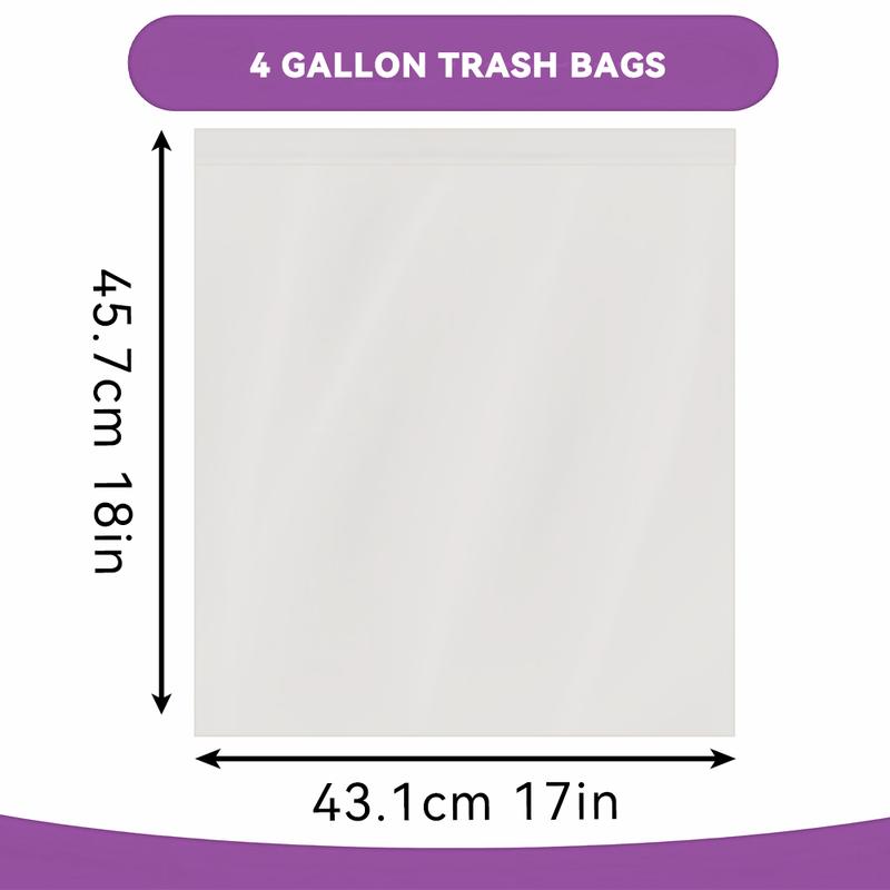 Box Of 530 Bags 4 Gallon Lavender Aroma Expandable Plastic Disposable Garbage Bags-Super Strong, Leak-Resistant Trash bag, Odor-Proof For Bedroom, Kitchen, Living Room, Outdoor, And Toilet Use - Convenient And Sanitary Waste Solution
