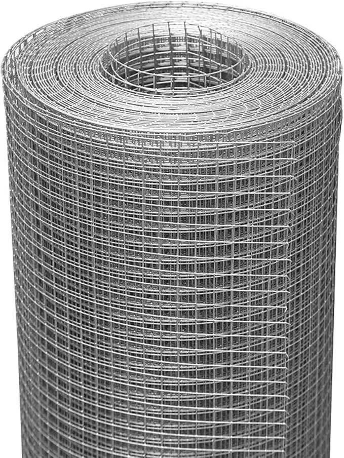 Galvanized Welded Hardware Cloth, 1/4 in x 48 ft x 100 ft Mesh Wire Fence for Garden Poultry Containment, Gopher & Rabbit Protection
