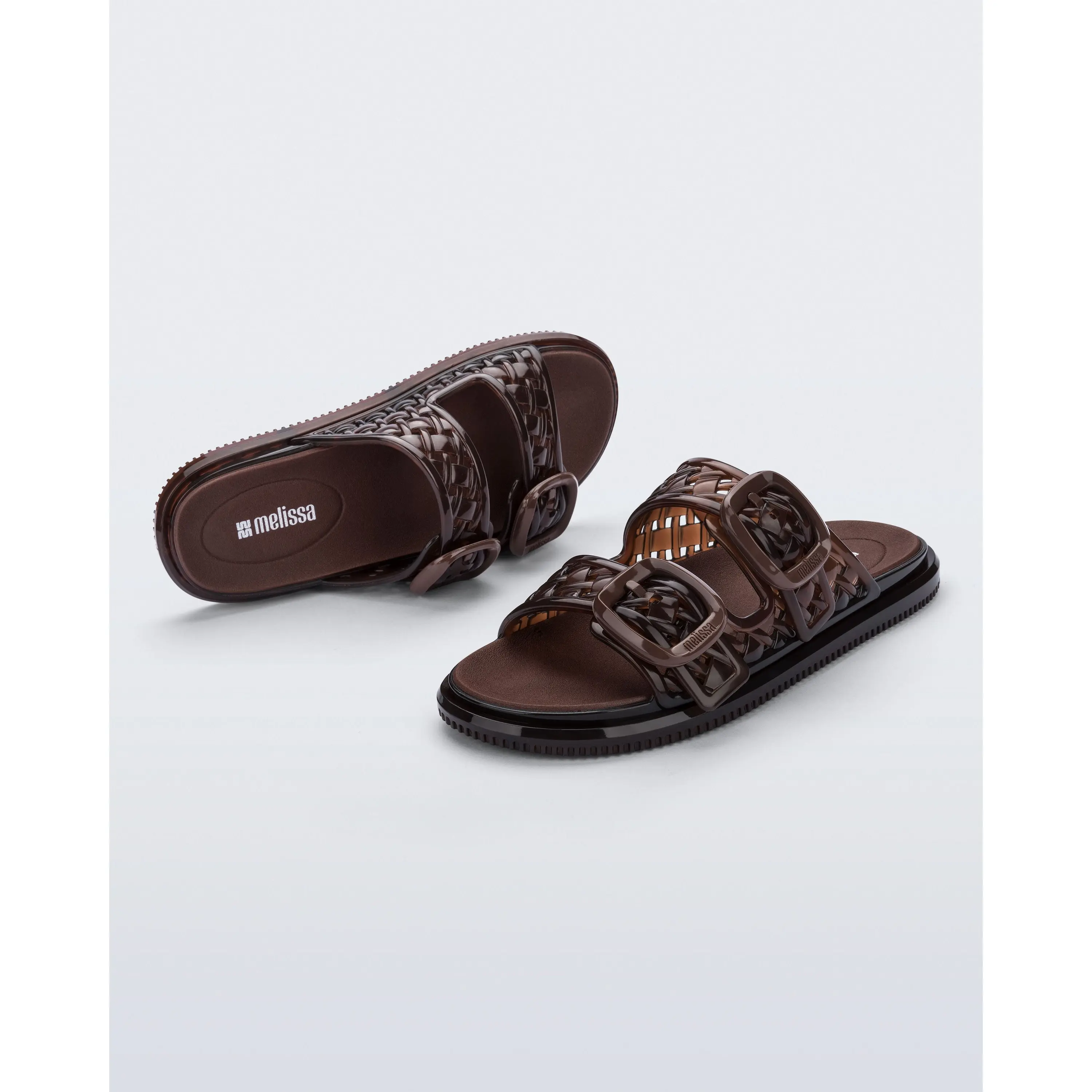 Women's Soft Jelly Slide Sandals - 2-Strap Possession Slip Shoe