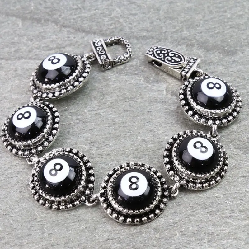 Western eight ball magnetic bracelet