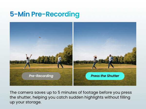 Xtra Atto Wearable 4K Action Camera, 54 g, Light and Compact, 1/1.3″ Sensor, 4K/60fps Video, 220‑Min Max Recording, 5-Min Pre-Recording, Built-in Stabilization, 128GB Storage, 600MB/s Fast Transfer
