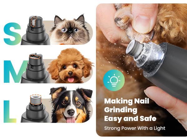 oneisall Quiet Dog Clippers for Grooming – 4-in-1 Cordless Pet Grooming Kit with LED Light, 2000mAh Battery, Paw Trimmer, Nail Grinder, & Clippers for Face, Ears, Legs, & Body