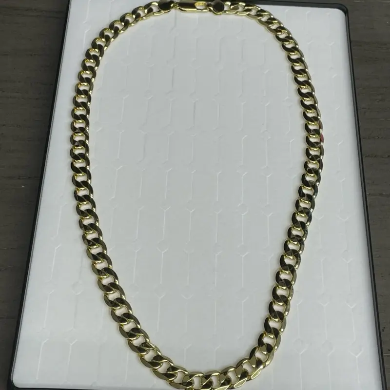 Durable jewelry no green skin Cuban chain size 28 12mm Joyeria durarera no te mancha la piel cadena cubana