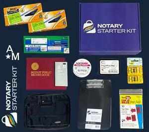Notary Starter Kit | Complete Notary Supplies Go Bag | Mobile Notary Appointment Essentials | New Notary Business Kit (No Stamp)